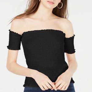 Smocked Crop Top WHITE